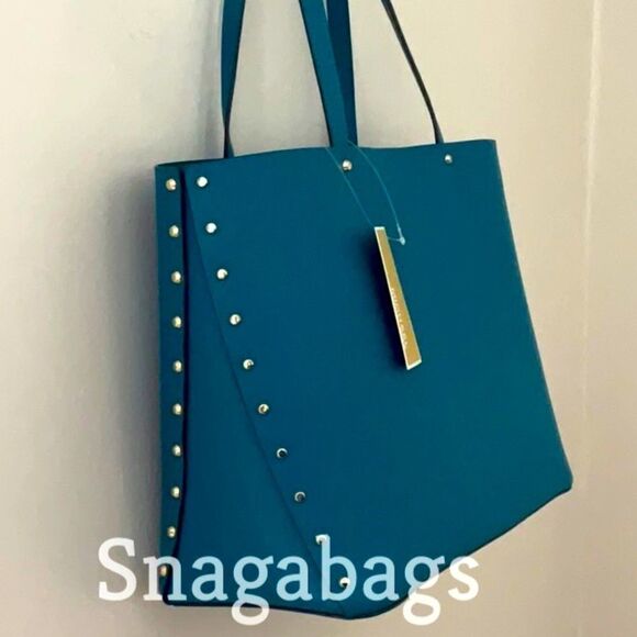 MICHAEL KORS NWT MANHATTAN LAGOON LARGE LEATHER TOTE BAG - Picture 12 of 12